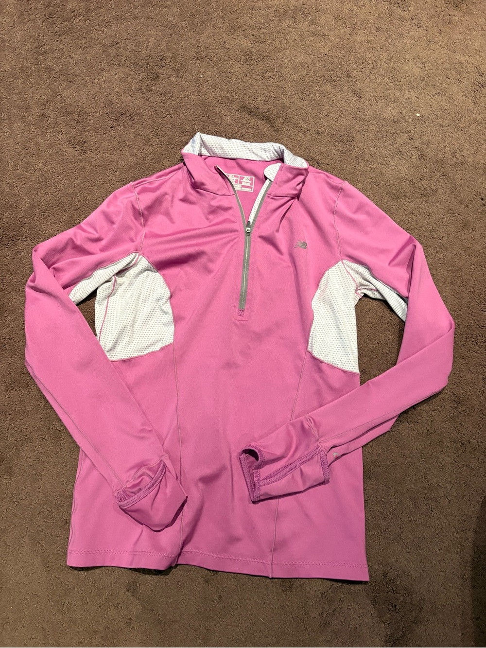 New Balance Women's Pink Half-Zip Performance Sweater